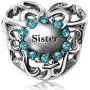 JMQJewelry Sister Heart Love Birthday Birthstone January-Dec Charms for Bracelets Women Girls Jewelry Christmas Mothers Day JMQJewelry Sister Heart Love Birthday Birthstone January-Dec Charms for Bracelets Women Girls Jewelry Christmas Mothers Day