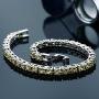 Gem Stone King 12.00 Ct Round Cut Canary Yellow Cubic Zirconias CZ 7inches Tennis Bracelet 7 Inch