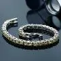 Gem Stone King 12.00 Ct Round Cut Canary Yellow Cubic Zirconias CZ 7inches Tennis Bracelet 7 Inch