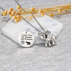 I Love You for Always and Forever Elephant Urn Necklace for Ashes Cremation Urn Pendant Keepsake Jewelry