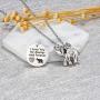 I Love You for Always and Forever Elephant Urn Necklace for Ashes Cremation Urn Pendant Keepsake Jewelry
