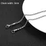 CHISMORL 16-30 Inches Waterproof Rope Chain Stainless Steel Twist Necklace Width 3mm/4mm/5mm/6mm-Silver and Gold Color CHISMORL 16-30 Inches Waterproof Rope Chain Stainless Steel Twist Necklace Width 3mm/4mm/5mm/6mm-Silver and Gold Color