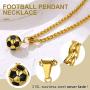 GOLDCHIC JEWELRY Number Necklace, Customized Unisex Boys Mens Stainless Steel Baseball Cross Necklace/Soccer/Football/Basketball Necklace with Chain 22”+2'' Extender,Sports Fan Gift