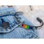 Tstars Gay Pride Bracelet Rainbow Flag Stainless Steel Bangle LGBT Jewelry