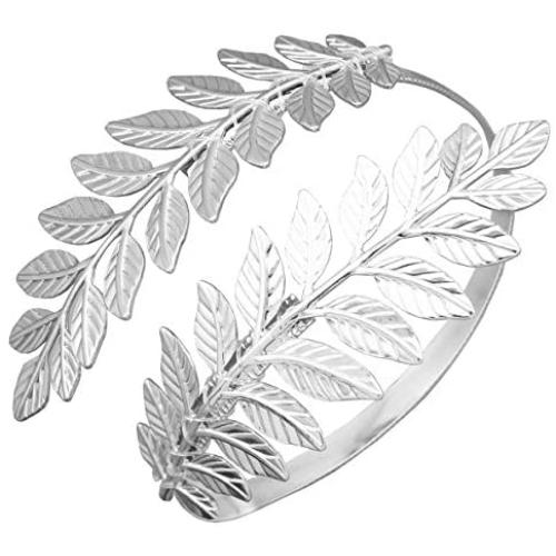 RIVERTREE Greek Goddess Gold Leaf Branch Upper Arm Cuff Costume Open Arm Bracelet Armlet Armband Bangle