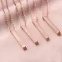 Joycuff Personalized Name Necklace 18K Rose Gold Vertical Bar Pendant Stainless Steel Jewelry…