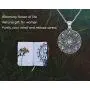 Friggem Sterling Silver Mandala Necklace,Flower of Life Pendant Necklace for Teen Girls Gift for Women,3D Blooming Black Mandala Pendant Chain 18'',Vintage Viking Necklace Jewelry with Fine Gift Box