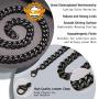 PROSTEEL Stainless Steel Cuban Chain Necklace for Men/Women, Gold/Black/Silver Tone, W:3mm/6mm/9mm/12mm, L:14''/18''/20''/22''/24''/26''/28''/30'', Come Gift Box