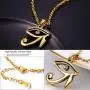 PROSTEEL Stainless Steel Ankh Necklace, Eye of Horus Necklace, Ancient Egyptian Symbol of Protection, Come Gift Box