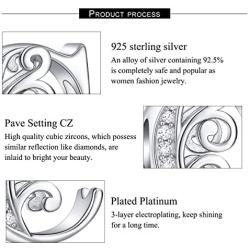 FOREVER QUEEN Initial Charms 925 Sterling Silver Letter A-Z Charms for Snake Chain Bracelet Necklace Alphabet Beads