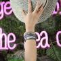 FANCY SHINY Boho Leather Wrap Bracelet Crystal Leaf Cuff Bracelets Bohemian Jewelry with Magnetic Clasp,7.5''