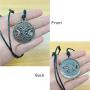 VASSAGO Vintage Norse Myth Tree of Life Yggdrasil Triple Moon Goddess Pentacle Pendant Amulet Necklace
