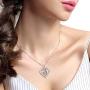 BGTY S925 Sterling Silver Heart Pendant Necklace