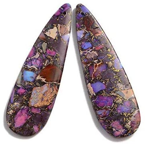JM Design Natural Pendant Teardrop or Irregular Shape for Jewelry Making Sold Per Pair
