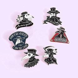 Plague Doctor Enamel Pins Bulk Set Goth Anime Pins Packs for Backpacks Pins Aesthetic