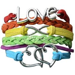 LGBT Bracelet, Lesbian Pride Jewelry, Rainbow Pride Bracelet & Perfect Lesbian Gifts