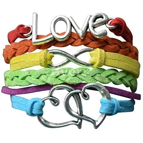 LGBT Bracelet, Lesbian Pride Jewelry, Rainbow Pride Bracelet & Perfect Lesbian Gifts LGBT Bracelet, Lesbian Pride Jewelry, Rainbow Pride Bracelet & Perfect Lesbian Gifts