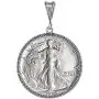 Sterling Silver Half Dollar Bezel 30 mm Coins Prong Back Illusion Edge 50 Cent Coin NOT Included