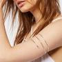 FUTIMELY 2Pieces Leaf Upper Arm Cuff Bangle Armband Bracelets for Women Teen Girls Punk Swirl Coil Armlets Bracelets Egyptian Jewelry Set