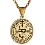 HZMAN Stainless Steel Sigil of Archangel Thavael Talisman Pendant Necklace 22+2 Inch Chain HZMAN Stainless Steel Sigil of Archangel Thavael Talisman Pendant Necklace 22+2 Inch Chain