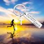 MAOFAED Religious Jewelry Bible Verse Keychain Run with Endurance The Race That is Set Before You Hebrews 12:1 Scripture Keychain