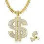 YADOCA 18K Gold Plated Chain Necklace Ring for Men with Dollar Sign Pendant Necklace Hip Hop Dollar Gold Necklace Ring YADOCA 18K Gold Plated Chain Necklace Ring for Men with Dollar Sign Pendant Necklace Hip Hop Dollar Gold Necklace Ring