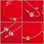 Happyyami Chinese Zodiac Ox Charm Bracelet Ox New Year Chain Bangle Fortune Red Rope Bracelet Wristband New Year Blessing Gift for Men Women Kid Rose Golden