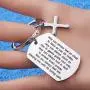 WUSUANED Christian Keychain May You Always Feel As Close to Jesus As You Do Today Cross Charm Keychain Religious Jewelry Christening Baptism Gift WUSUANED Christian Keychain May You Always Feel As Close to Jesus As You Do Today Cross Charm Keychain Religious Jewelry Christening Baptism Gift