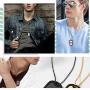 Custom4U Diabetic Medical Alert Necklace for Men Personalized Emergency ID Pendant Eliquis/Blood Thinner/Epilepsy Alert Disease Awareness Jewelry