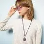 Top Plaza Natural Stone Beads Healing Crystal Necklace Tree of Life Wire Wrapped Teardrop Gemstone Pendant Jewelry for Womens Girls Mother Top Plaza Natural Stone Beads Healing Crystal Necklace Tree of Life Wire Wrapped Teardrop Gemstone Pendant Jewelry for Womens Girls Mother