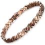 RainSo Womens Pure Copper Magnetic Therapy Bracelets for Arthritis Wristband with 3 Smarter Buckle Adjustable