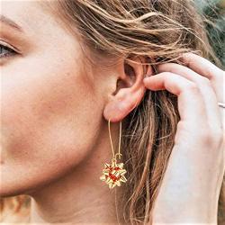 ELEARD Christmas Bow Earrings for Women Girls Gold Red Green Gift Bow Drop Earrings Xmas Present Bow Dangle Earring Holiday Party Jewelry Set