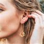 ELEARD Christmas Bow Earrings for Women Girls Gold Red Green Gift Bow Drop Earrings Xmas Present Bow Dangle Earring Holiday Party Jewelry Set