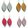 Faux Leather Layer Stripe Drop Dangle Earrings Sets Lightweight Teardrop Leopard Print Earrings Geometric Handmade for Women Girl Jewelry Gifts Faux Leather Layer Stripe Drop Dangle Earrings Sets Lightweight Teardrop Leopard Print Earrings Geometric Handmade for Women Girl Jewelry Gifts