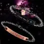 SXNK7 Gift for Lover His Queen Her King Stainless Steel Couple Bracelets for Women Men Jewelry Matching Set SXNK7 Gift for Lover His Queen Her King Stainless Steel Couple Bracelets for Women Men Jewelry Matching Set