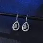 CZ Teardrop Earrings for Wedding - Sterling Silver Cubic Zirconia Crystal Rhinestone Drop Earrings Womens Bridal Jewelry for Bride Bridesmaids Mother of Bride Gift Party Prom Pageant Earring for Girls CZ Teardrop Earrings for Wedding - Sterling Silver Cubic Zirconia Crystal Rhinestone Drop Earrings Womens Bridal Jewelry for Bride Bridesmaids Mother of Bride Gift Party Prom Pageant Earring for Girls