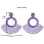 D.Rosse Handmade Bohemian Tassel Crystal Statement Drop Dangle Earrings for Women Girls Hoop Fringe Lightweight Ear Jewelry Summer Accessories D.Rosse Handmade Bohemian Tassel Crystal Statement Drop Dangle Earrings for Women Girls Hoop Fringe Lightweight Ear Jewelry Summer Accessories
