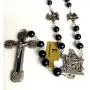 elegantmedical Stations of the Cross Prayer Rosary Real Black Pearl Beads Necklace Catholic Gifts Box
