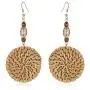 Rattan Earrings Handmade Straw Statement Bohemian Lightweight Drop Dangle Geometric Woven Wicker Earring For Women Girls Rattan Earrings Handmade Straw Statement Bohemian Lightweight Drop Dangle Geometric Woven Wicker Earring For Women Girls