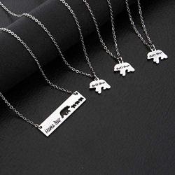 AKTAP Sweet Mama and Baby Bear Necklace Mommy and Me Bar Necklace Gift for Mothers