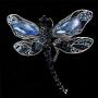 ETHOON Dragonfly Brooch Rhinestone Crystal Brooch Animals Pin for Women Jewelry Outfits Decoration Blue
