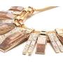 Chunky Collar Statement Necklace For Women,Rhinestone Statement Bib Necklace Gold, Fashion Costume Jewelry Crystal Necklace Large
