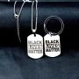 I Cant Breathe Black Lives Matter Stainless Steel Dog tag Pendant Necklace for Couples Justice Freedom Peace Spread Awareness Y815