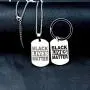 I Cant Breathe Black Lives Matter Stainless Steel Dog tag Pendant Necklace for Couples Justice Freedom Peace Spread Awareness Y815