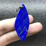 Lapis Pendant,Natural Royal Blue Lapis Lazuli Stone Jewelry For Woman Man Crystal 48x19x5mm Beads Silver Gemstone AAAA