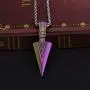 starchenie Arrowhead Pendant Necklace Stainless Steel Spear Point Jewelry for Men