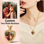 FaithHeart Custom Photo Necklace Personalized Picture Necklaces for Women Men Round/Heart Pendant Necklaces Hip Hop Jewelry