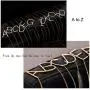 ETHOON Sideways Initial Necklace Gold Filled Stainless Steel Alphabet Personalized Necklace Name Jewelry A-Z Chain 17''+2''