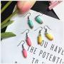 3 Pairs Colorful Pencil Dangle Earrings for Women Girls Kids - Funny Cute Pen Pendant Earring Artist Jewelry