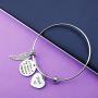 Eigso Loss Memorial Bracelet Bangle A Piece of My Heart is in Heaven Remembrance Bracelet for Loss of Dad Mom Bereavement Gift Sympathy Jewelry for Loss of Loved